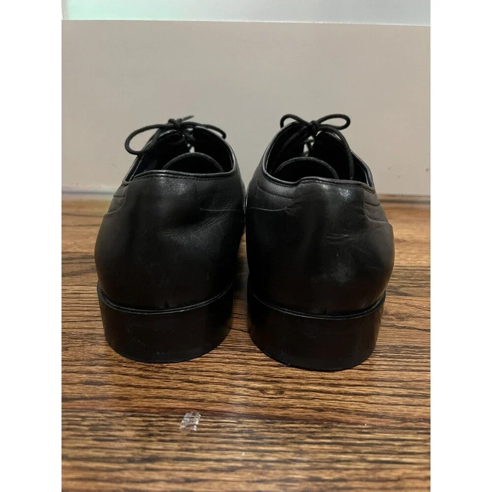 Johnston Murphy Mens Black Leather Dress Shoes Size 11.5 Used Couple Of Times